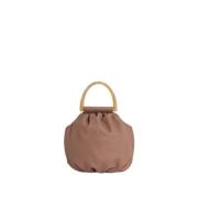 Vintage Franje Leren Tas Malababa , Brown , Dames