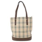 Pre-owned Canvas handbags Burberry Vintage , Brown , Dames