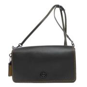 Pre-owned Leather shoulder-bags Coach Pre-owned , Black , Dames