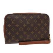 Pre-owned Canvas clutches Louis Vuitton Vintage , Brown , Dames