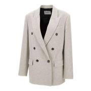 Grijze Wollen Blazer Iceberg , Gray , Dames