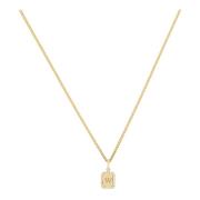 Pavé Tag Ketting Goud Vedder & Vedder , Yellow , Dames