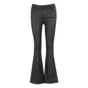 Klassieke Zwarte Flared Jeans Lois , Black , Dames