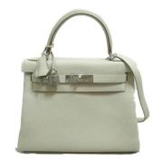 Pre-owned Leather handbags Hermès Vintage , White , Dames