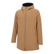 Kameel Parka Waterafstotend Faux Fur Gevoerd Herno , Beige , Heren