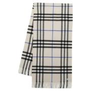 Fabric scarves Burberry , White , Dames