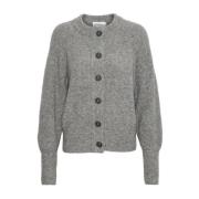 Korte Cardigan Opal Gray Melange Karen by Simonsen , Gray , Dames