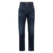 Straight-leg jeans met contraststiksels Dsquared2 , Blue , Heren