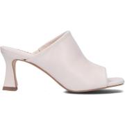 Elegante Beige Muiltje met Kitten Heel Notre-v , Beige , Dames