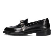 Zwarte Leren Loafers Naomi Toral , Black , Dames