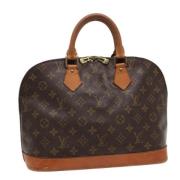 Pre-owned Canvas handbags Louis Vuitton Vintage , Brown , Dames