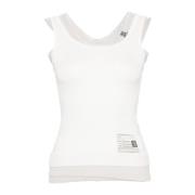 Witte Gelaagde Gebreide Tanktop Mihara Yasuhiro , White , Dames