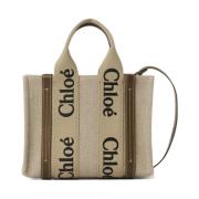 Beige Linnen Canvas Tas Chloé , Beige , Dames