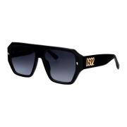 Stijlvolle zonnebril met model D2 0128/S Dsquared2 , Black , Heren