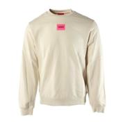 Ivoor Katoenen Sweater voor Heren Hugo Boss , Beige , Heren