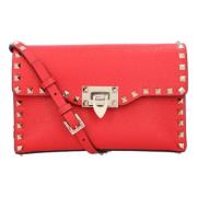 Leather handbags Valentino , Red , Dames