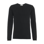 Cashmere Gebreide Crew Neck Trui Daniele Fiesoli , Black , Heren