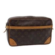 Pre-owned Canvas clutches Louis Vuitton Vintage , Brown , Dames