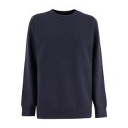 Pluche Steek Crew Neck Sweater Fabiana Filippi , Blue , Dames