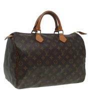 Pre-owned Canvas handbags Louis Vuitton Vintage , Brown , Dames