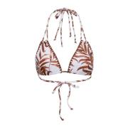 Triangel Bikini Top met Allover Print Only , Multicolor , Dames