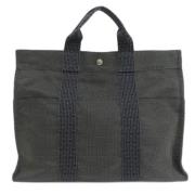 Pre-owned Canvas handbags Hermès Vintage , Gray , Dames