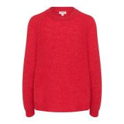 Raglan Pullover Gebreid Salsa Soaked in Luxury , Red , Dames