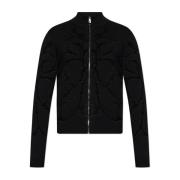 Cardigan met opstaande kraag Versace , Black , Heren