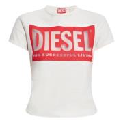 Witte T-shirts en Polos Diesel , White , Dames