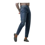 Donkerblauwe Mom Jeans Tommy Jeans , Blue , Dames