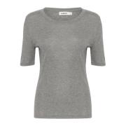 Rollneck Top Grey Melange Soaked in Luxury , Gray , Dames