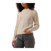 Witte Gebreide Pullover Trui Y.a.s , White , Dames