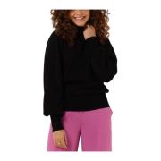 Zwarte Gebreide Pullover Trui Y.a.s , Black , Dames