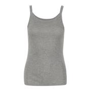 Rollneck Tank Top Grijs Melange Soaked in Luxury , Gray , Dames