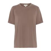 Losse Fit Tee Top Morel Soaked in Luxury , Brown , Dames