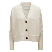 Kasjmier Zijde Vest Oversized V-Hals LU REN , Beige , Dames