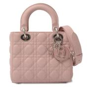 Pre-owned Leather handbags Dior Vintage , Pink , Dames