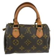 Pre-owned Canvas handbags Louis Vuitton Vintage , Brown , Dames