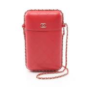 Pre-owned Leather chanel-bags Chanel Vintage , Red , Dames