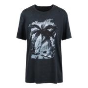 Gedrukt Crew Neck T-shirt N21 , Black , Dames