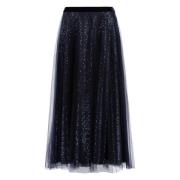 Sprankelende Tule Rok met Fluweel Taille Talbot Runhof , Blue , Dames