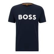 Heren T-shirt met korte mouwen Boss , Blue , Heren