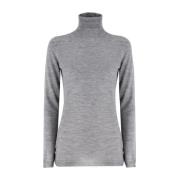 Klassieke Turtleneck Sweater Fabiana Filippi , Gray , Dames