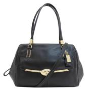 Pre-owned Leather handbags Coach Pre-owned , Black , Dames