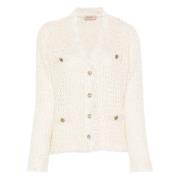 Oude Witte Jas Twinset , Beige , Dames