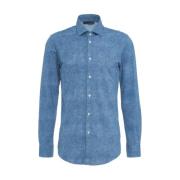 Actief Textiel Shirt met Knoopsluiting Brian Dales , Blue , Heren