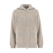 Paillet Hoodie Panicale , Beige , Dames