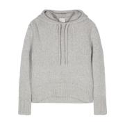 Grijze Gebreide Hoodie Forte Forte , Gray , Dames