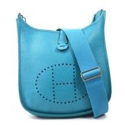 Pre-owned Leather shoulder-bags Hermès Vintage , Blue , Dames