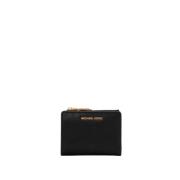 Elegante Leren Portemonnee Michael Kors , Black , Dames